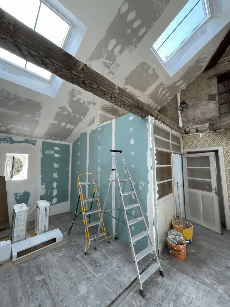 Isolation plâtrerie combles Nancy Centre 120m² fibre bois Skytech MAN OF STYLE pare-vapeur thermique